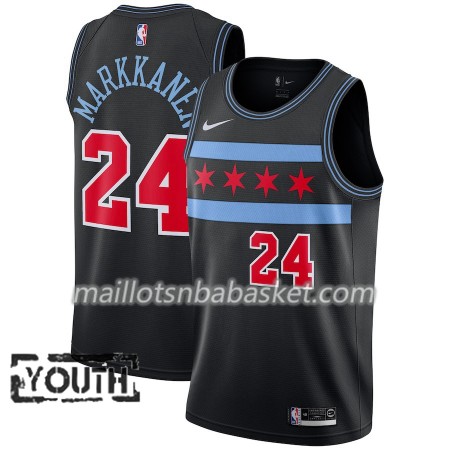 Maillot Enfant Chicago Bulls Lauri Markkanen 24 2018-19 Nike City Edition Noir Swingman